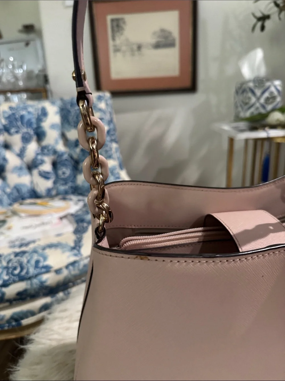 Michael Kors Pink Saffiano Top Handle Satchel